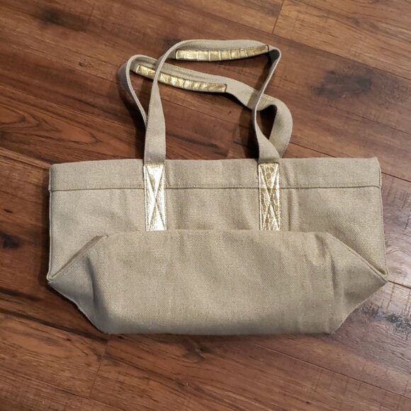 MICHAEL KORS BURLAP TWEED SHOPPER/TOTE ~ GOLD ACCENTS ~ NWOT - Picture 9 of 14